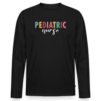 The life of a pediatric nurse - Men's Premium Organic Long Sleeve Shirt - black - Front - Nico (187cm)