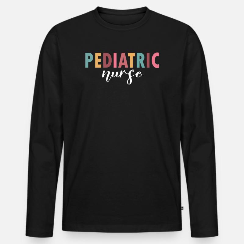 Das Leben einer Kinderkrankenschwester - Männer Premium Bio Langarmshirt - Schwarz