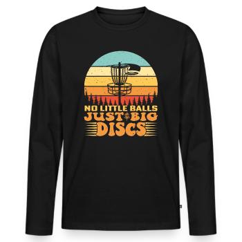 No Little Balls Just Big Discs Funny Disc Golfer - Männer Premium Bio Langarmshirt - Schwarz - Vorne - Nico (187cm)