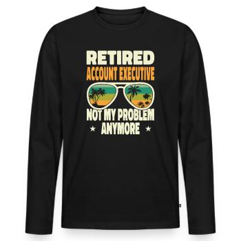 Retired Men Retired Account Executive - Männer Premium Bio Langarmshirt - Schwarz - Vorne - Nico (187cm)