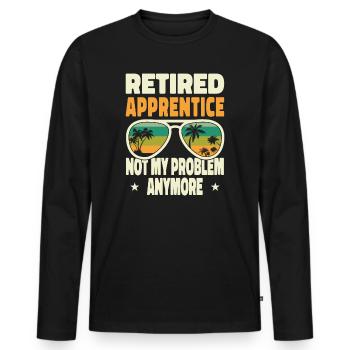 Retired Men Retired Apprentice Not My Problem - Männer Premium Bio Langarmshirt - Schwarz - Vorne - Nico (187cm)