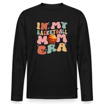 In My Basketball Mom Era - Basketball féminin mignon - T-shirt manches longues Premium bio Homme - noir - Devant - Nico (187cm)