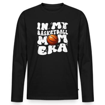 In My Basketball Mom Era - Basketball féminin mignon - T-shirt manches longues Premium bio Homme - noir - Devant - Nico (187cm)