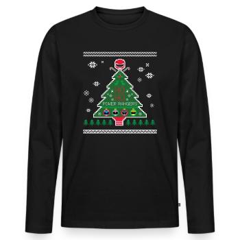Power Rangers Arbre De Noël Moche - T-shirt manches longues Premium bio Homme - noir - Devant - Nico (187cm)