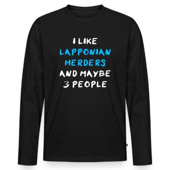 Lapponian Herder - Männer Premium Bio Langarmshirt - Schwarz - Vorne - Nico (187cm)