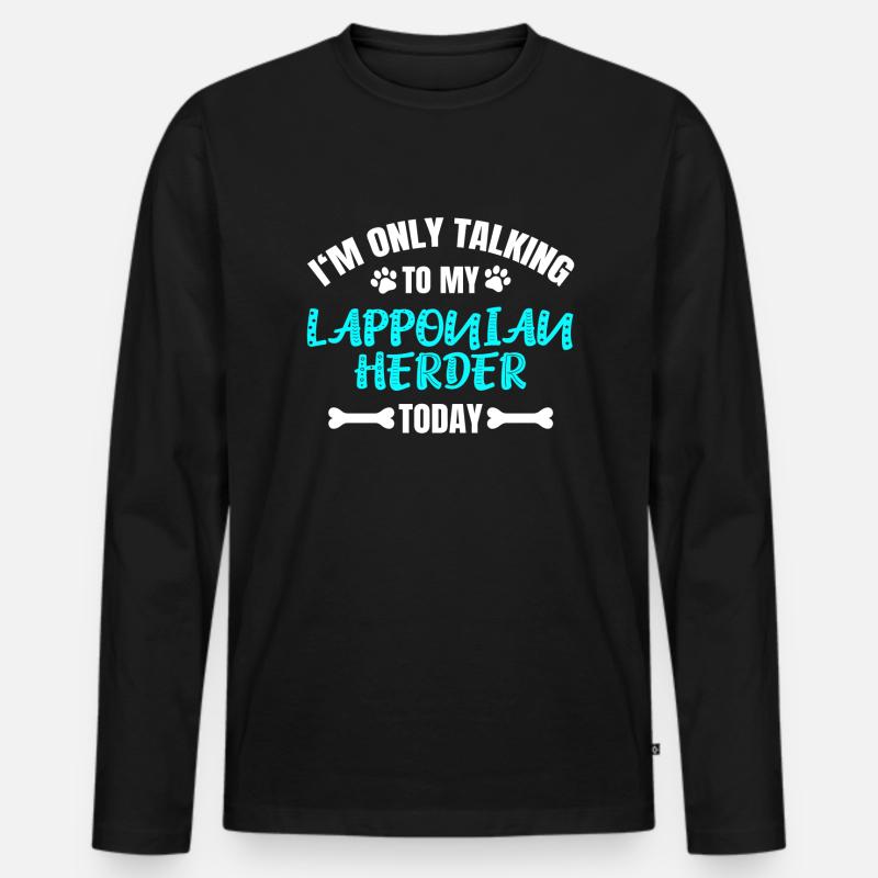 Lapponian Herder - Männer Premium Bio Langarmshirt - Schwarz