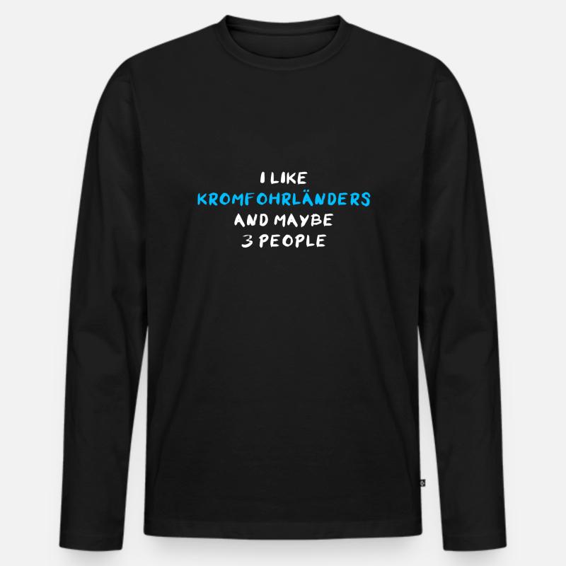 Kromfohrländer - Männer Premium Bio Langarmshirt - Schwarz