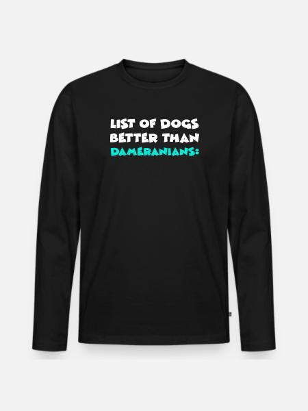 Dameraniens - T-shirt manches longues Premium bio Homme - noir