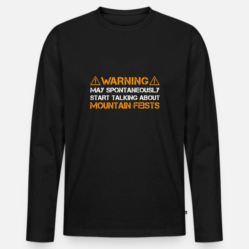 Mountain Feist - Männer Premium Bio Langarmshirt - Schwarz