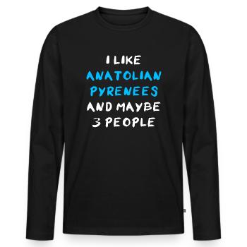Anatolian Pyrenees - Men's Premium Organic Long Sleeve Shirt - black - Front - Nico (187cm)