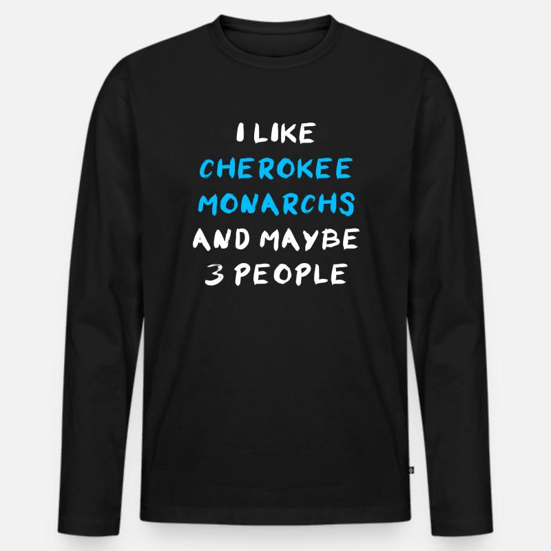 Cherokee Monarch - Männer Premium Bio Langarmshirt - Schwarz