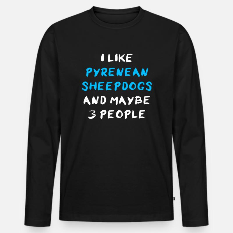 Pyrenean Sheepdog - Männer Premium Bio Langarmshirt - Schwarz