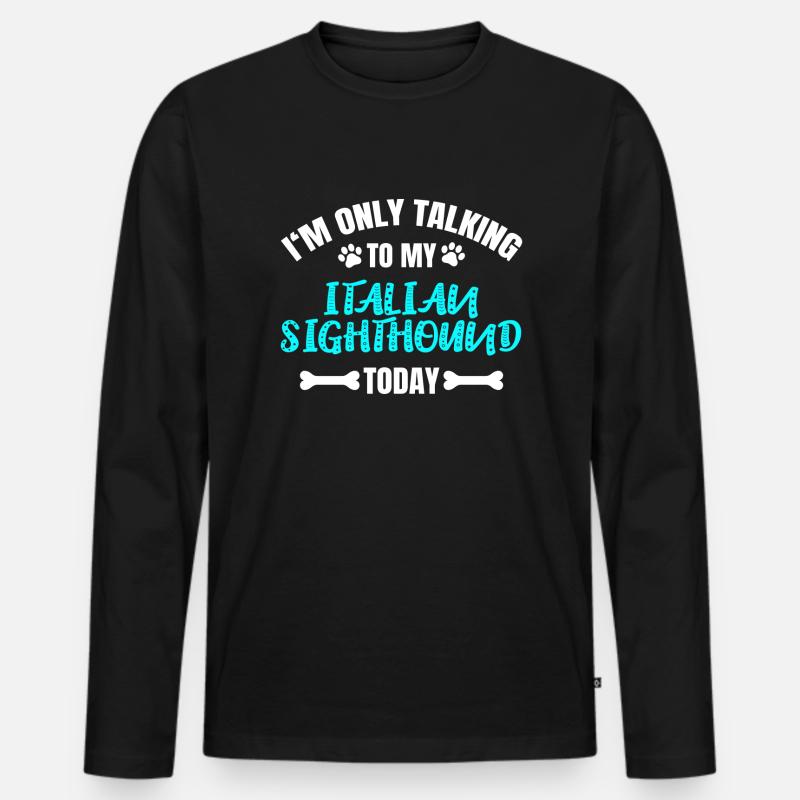 Italian Sighthound - Männer Premium Bio Langarmshirt - Schwarz