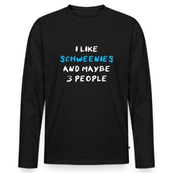 Schweenie - Men's Premium Organic Long Sleeve Shirt - black - Front - Nico (187cm)