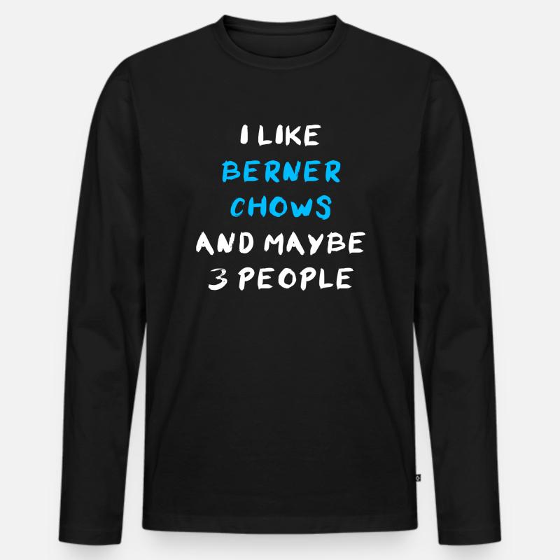 Berner Chow - Männer Premium Bio Langarmshirt - Schwarz