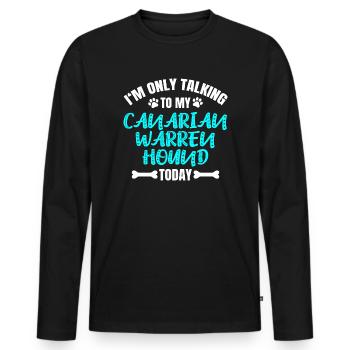 Chien de Garde des Canaries - T-shirt manches longues Premium bio Homme - noir - Devant - Nico (187cm)
