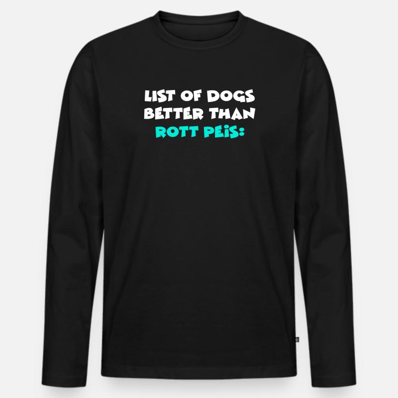 Rott Peis - Männer Premium Bio Langarmshirt - Schwarz
