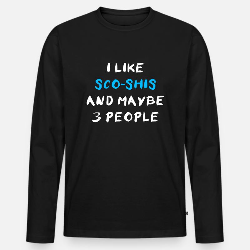 Sco-Shi - Männer Premium Bio Langarmshirt - Schwarz
