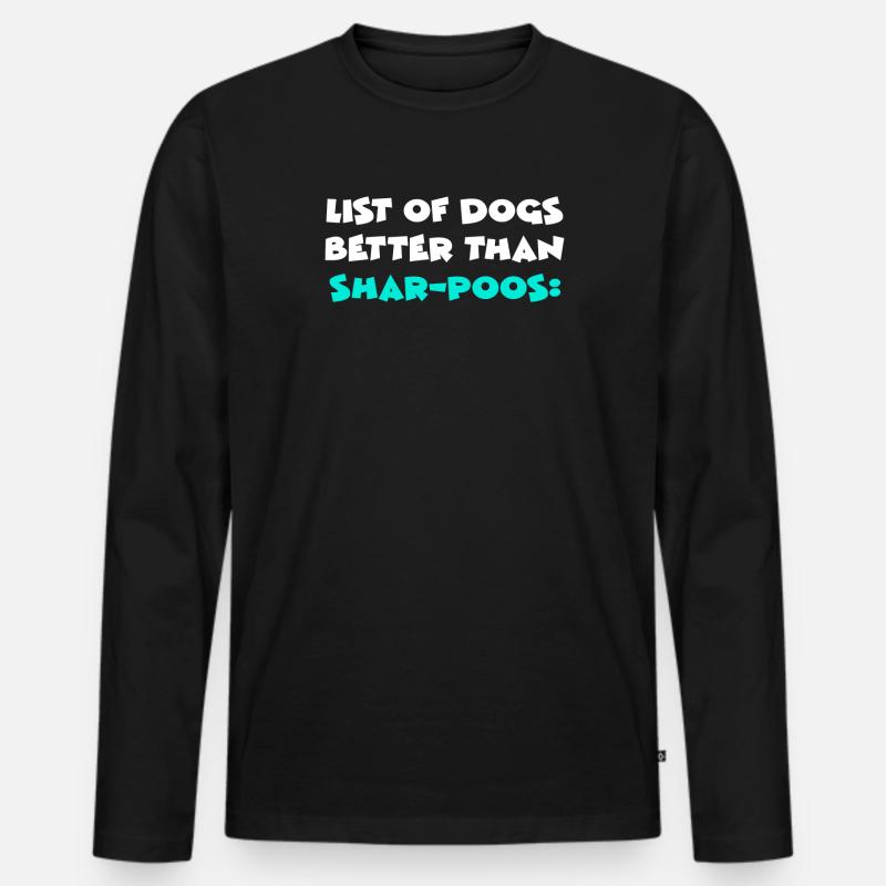 Shar-Poos - Männer Premium Bio Langarmshirt - Schwarz