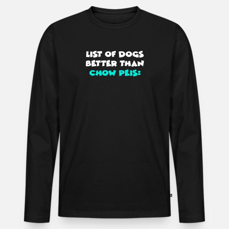 Chow Peis - Männer Premium Bio Langarmshirt - Schwarz
