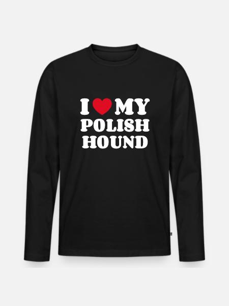 J’aime mon chien polonais - T-shirt manches longues Premium bio Homme - noir