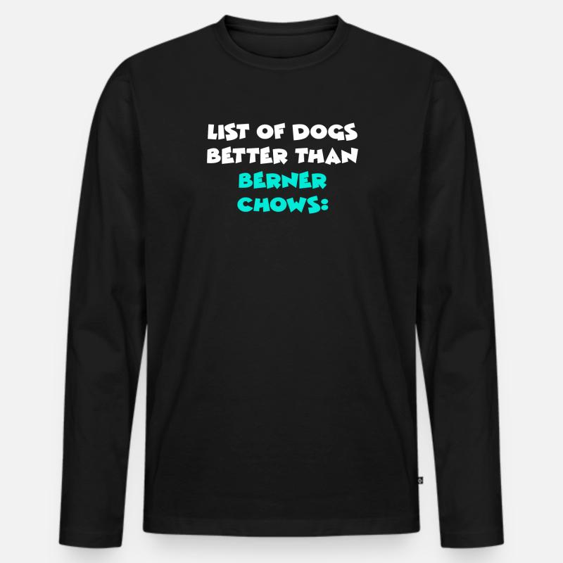 Berner Chows - Männer Premium Bio Langarmshirt - Schwarz