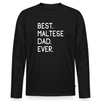 Malteser Maltese - Men's Premium Organic Long Sleeve Shirt - black - Front - Nico (187cm)