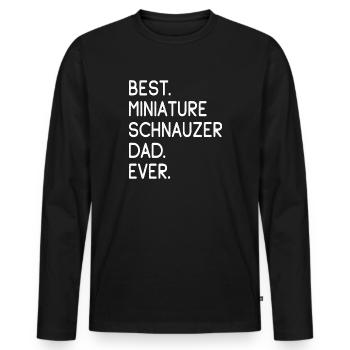 Miniature Schnauzer Zwergschnauzer - Männer Premium Bio Langarmshirt - Schwarz - Vorne - Nico (187cm)