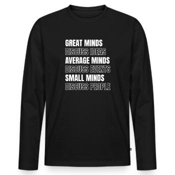 Stupidity Intelligence Gossip Stupid Intelligent IQ - Men's Premium Organic Long Sleeve Shirt - black - Front - Nico (187cm)