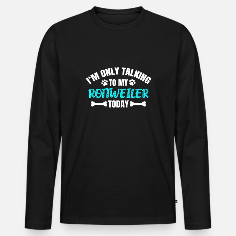Rottweiler - Männer Premium Bio Langarmshirt - Schwarz
