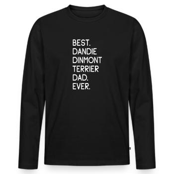 Dandie Dinmont Terrier - Men's Premium Organic Long Sleeve Shirt - black - Front - Nico (187cm)