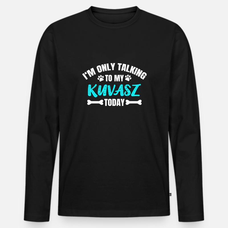 Kuvasz - Männer Premium Bio Langarmshirt - Schwarz