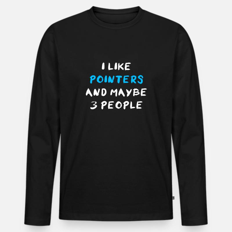 Pointer - Männer Premium Bio Langarmshirt - Schwarz