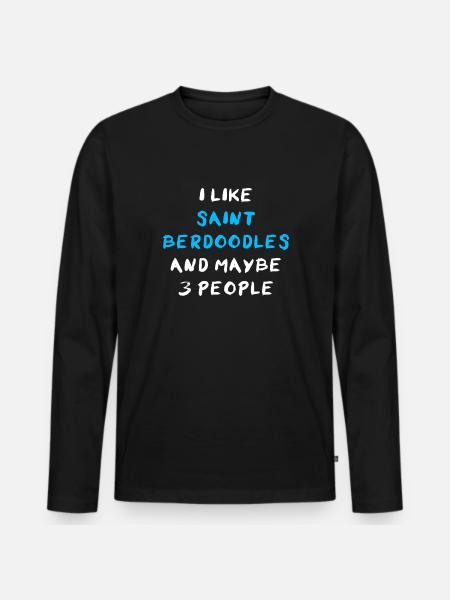 Saint Berdoodle - Men's Premium Organic Long Sleeve Shirt - black