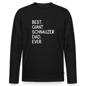 Riesenschnauzer Giant Schnauzer - Männer Premium Bio Langarmshirt - Schwarz - Vorne - Nico (187cm)