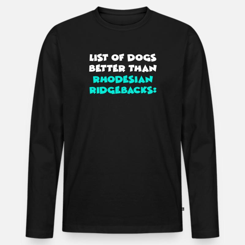 Rhodesian Ridgeback - Männer Premium Bio Langarmshirt - Schwarz