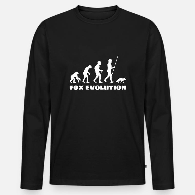 Fox Evolution - Men's Premium Organic Long Sleeve Shirt - black