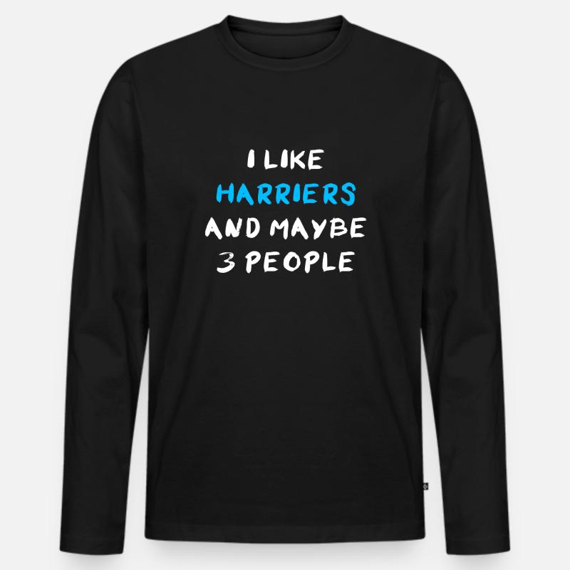 Harrier - Männer Premium Bio Langarmshirt - Schwarz