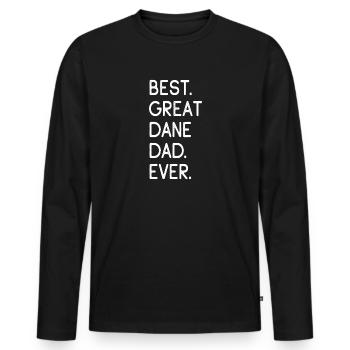 Deutsche Dogge Grand Danois - T-shirt manches longues Premium bio Homme - noir - Devant - Nico (187cm)