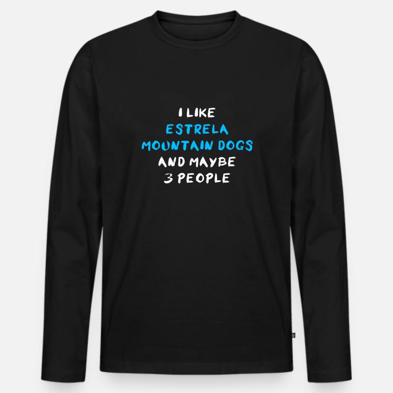 Estrela Mountain Dog - Männer Premium Bio Langarmshirt - Schwarz