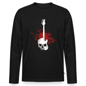 basse - T-shirt manches longues Premium bio Homme - noir - Devant - Nico (187cm)