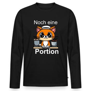 Katze Organisiert die Küche - Männer Premium Bio Langarmshirt - Schwarz - Vorne - Nico (187cm)