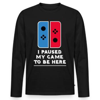 Gamer Console Switch Play Game Video Game Idea - Men's Premium Organic Long Sleeve Shirt - black - Front - Nico (187cm)