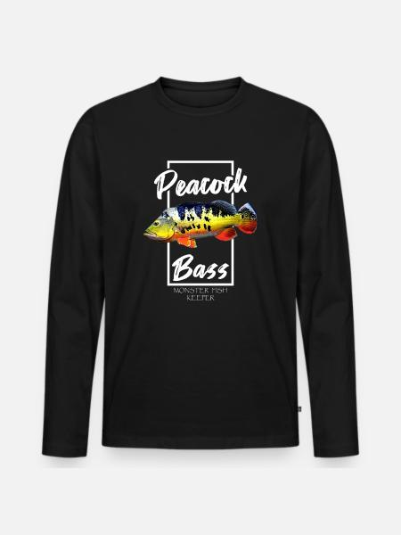 Peacock Bass Monster Fish Keeper - Men's Premium Organic Long Sleeve Shirt - black