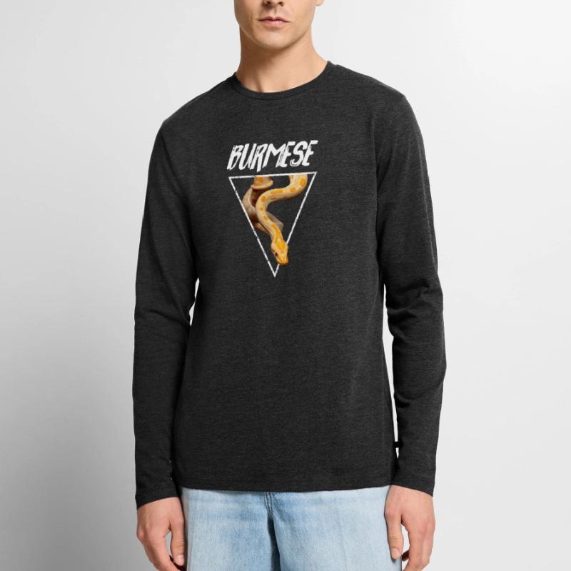 Burmese Python Snake Owner Men's Premium Organic Long Sleeve Shirt