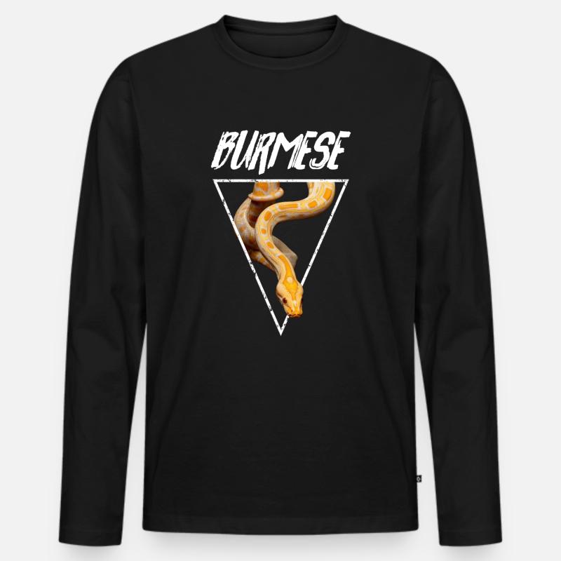 Burmese Python Snake Owner - Men's Premium Organic Long Sleeve Shirt - black