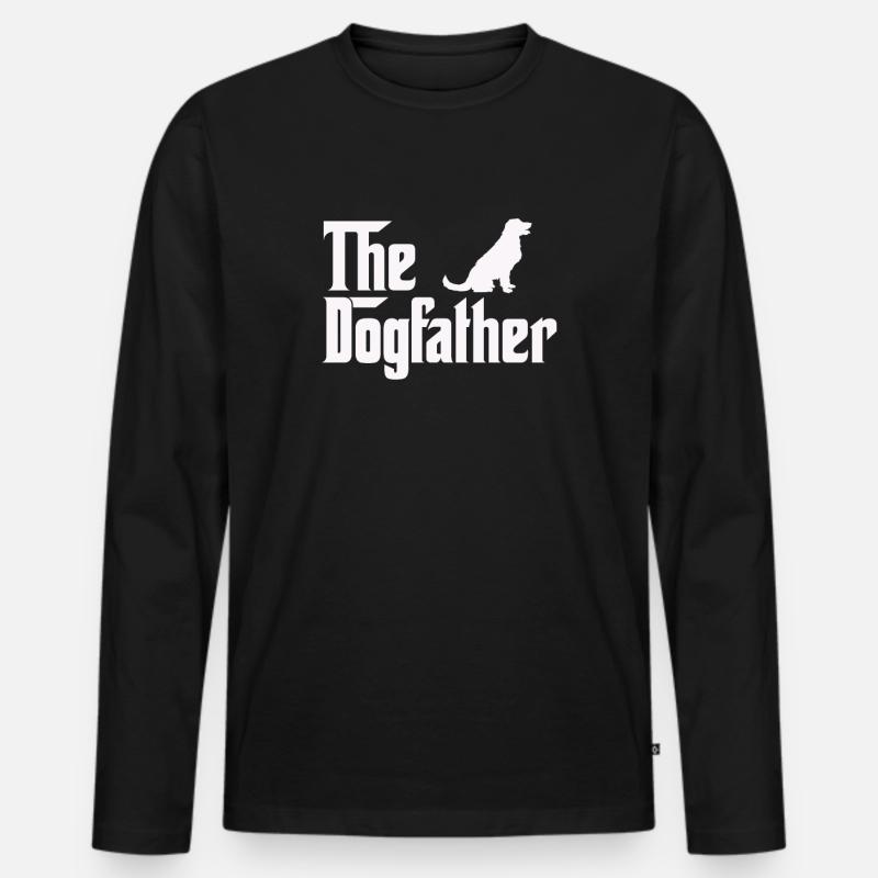 der Hundevater - Männer Premium Bio Langarmshirt - Schwarz