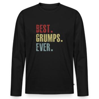 Beste Grumps überhaupt - Männer Premium Bio Langarmshirt - Schwarz - Vorne - Nico (187cm)
