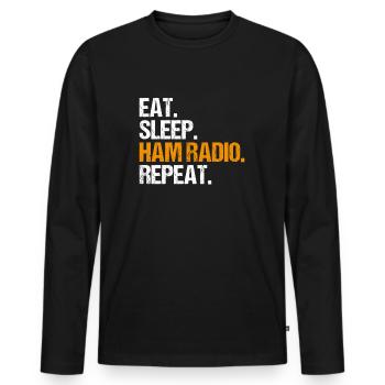 Amateurfunker Amateurfunk Radio Ham Amateur Radio - Men's Premium Organic Long Sleeve Shirt - black - Front - Nico (187cm)