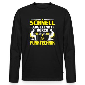 Amateurfunker Amateurfunk Radio Ham Amateur Radio - Männer Premium Bio Langarmshirt - Schwarz - Vorne - Nico (187cm)